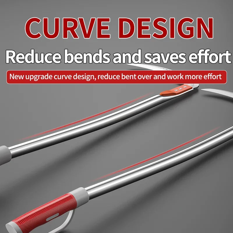 Manual Grass Sickle – Crack Weeding Tool for Roads, Long-Handle Agricultural Sickle for Grass Cutting and Gardening