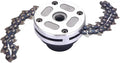 Chain saw lawn mower grass cutting head accessories black threaded chain grass cutting head