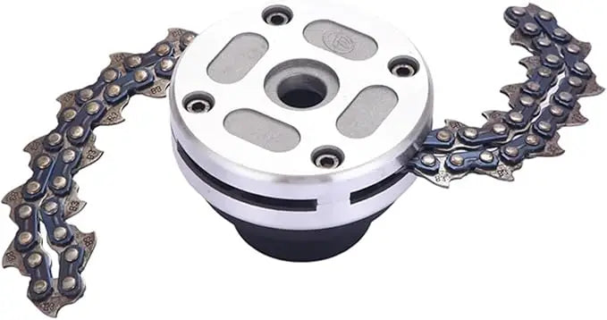 Chain saw lawn mower grass cutting head accessories black threaded chain grass cutting head