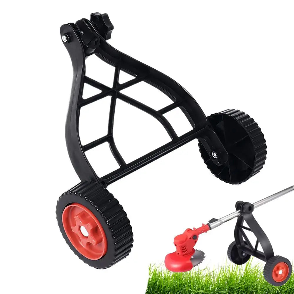 String Trimmer Support Wheels Auxiliary Wheels Lawnmower Wheel Brush Cutter Wheel Mower Attachment Adjustable Grass Cutting