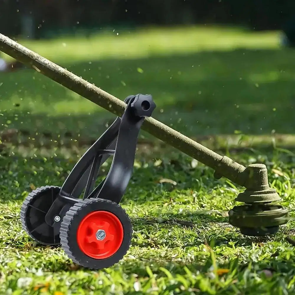 String Trimmer Support Wheels Auxiliary Wheels Lawnmower Wheel Brush Cutter Wheel Mower Attachment Adjustable Grass Cutting