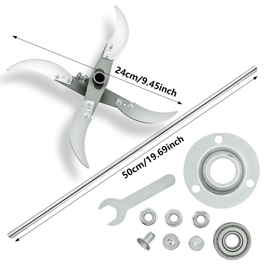 Multifunctional Grass Cutting Blade Set Edges Vegetable Chopping Tool Stainless Steel Rust-Resistant Blades Farm/Home Gardening