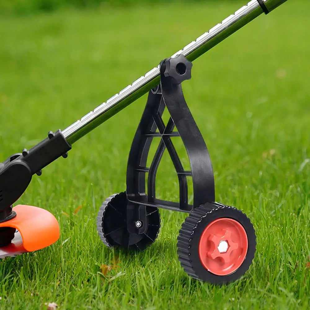 String Trimmer Support Wheels Auxiliary Wheels Lawnmower Wheel Brush Cutter Wheel Mower Attachment Adjustable Grass Cutting