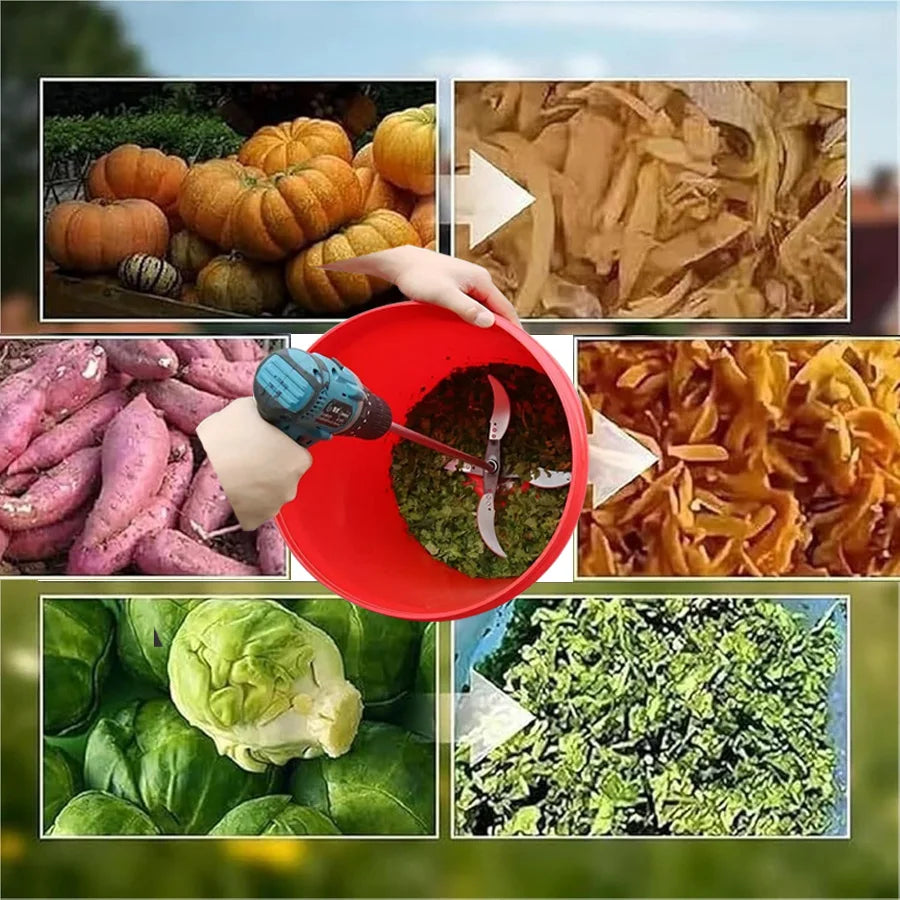 Multifunctional Grass Cutting Blade Set Edges Vegetable Chopping Tool Stainless Steel Rust-Resistant Blades Farm/Home Gardening