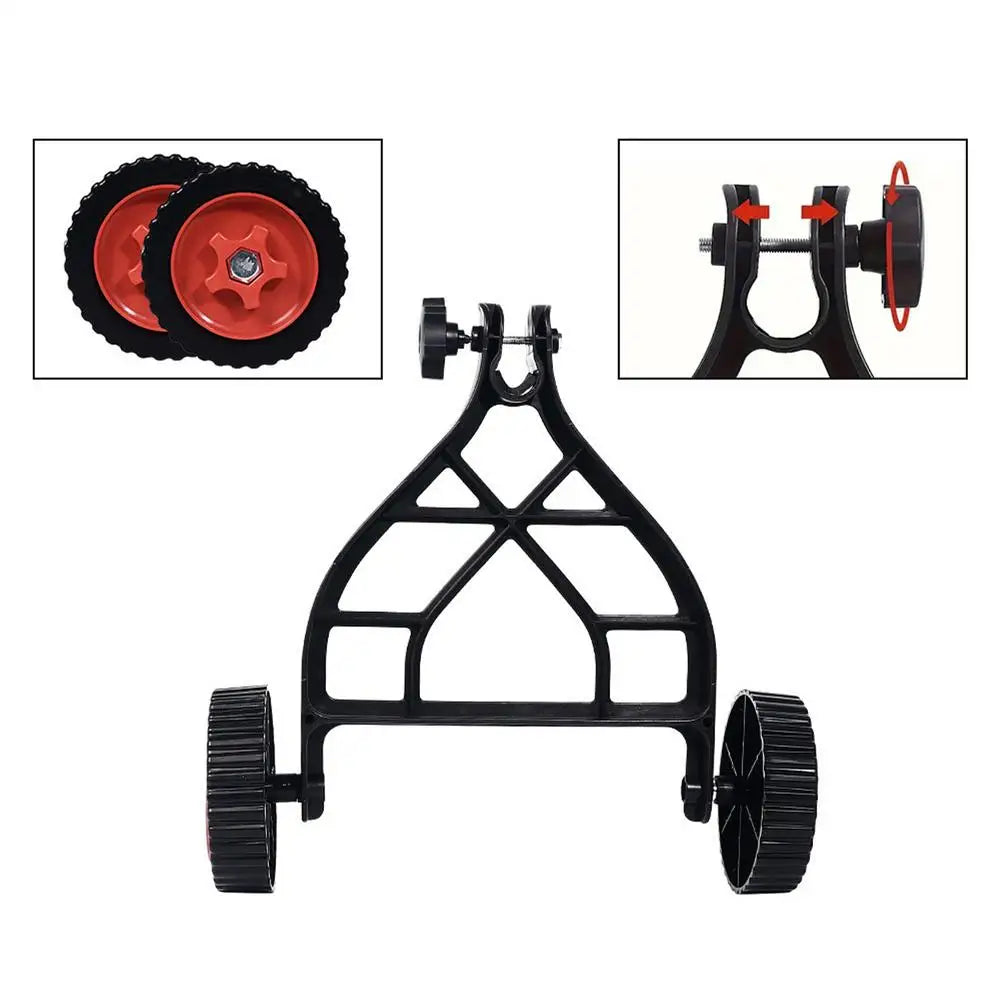 String Trimmer Support Wheels Auxiliary Wheels Lawnmower Wheel Brush Cutter Wheel Mower Attachment Adjustable Grass Cutting