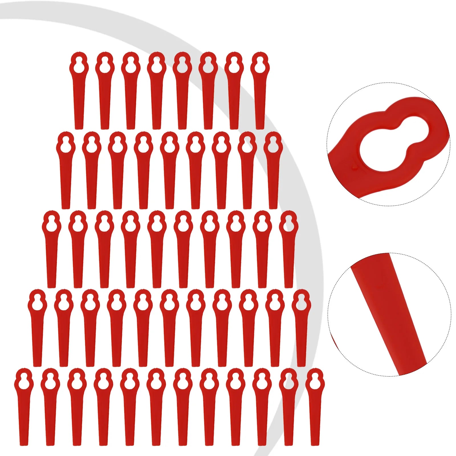 50pcs Lawnmower Blades Plastic Grass Cutting Blade Replacement Parts For OZITO Cordless Grass Trimmer Garden Tool