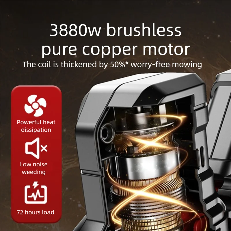 Adjustable Lithium Battery Electric Lawn Mower Household Multifunctional Farm Gardening Tool Grass Cutting Machine