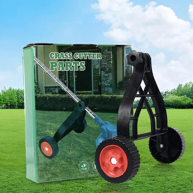 String Trimmer Support Wheels Auxiliary Wheels Lawnmower Wheel Brush Cutter Wheel Mower Attachment Adjustable Grass Cutting