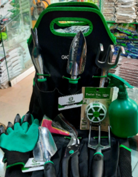 Branded Garden Tools Set 11 Piece | Heavy Duty Gardening Tools with Garden Gloves and Garden Handbag | Aluminum Outdoor Hand Tools with Garden Trowel Pruners and More